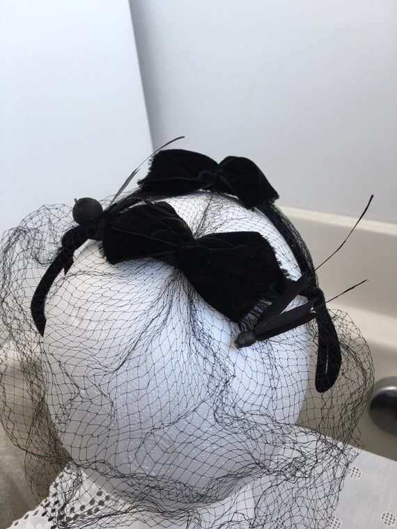 Black Bird net hat vintage 1950 - image 8