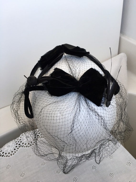 Black Bird net hat vintage 1950 - image 10