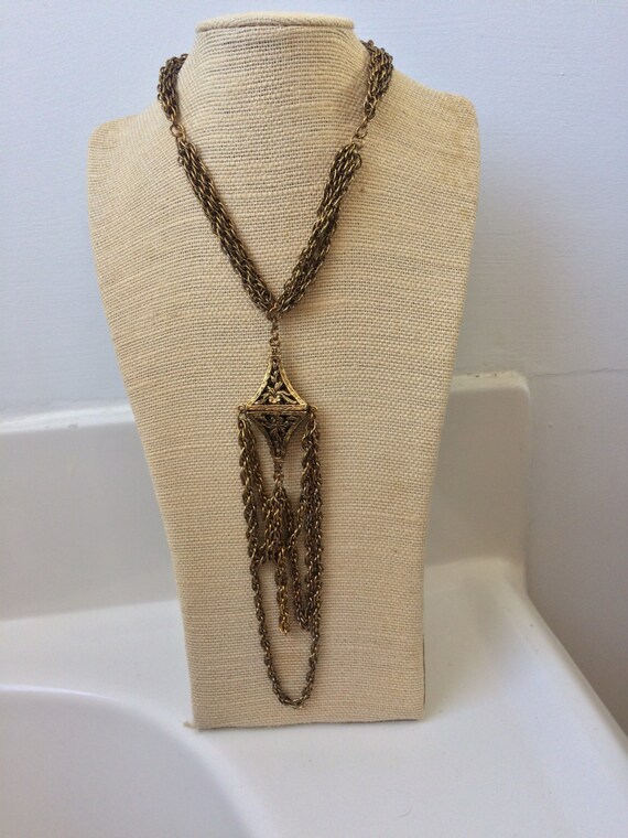1960 Byzantine revival chain necklace Gem