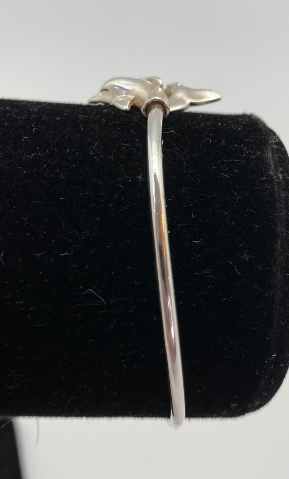 Dolphin Sterling Silver Bangle Bracelet - image 7