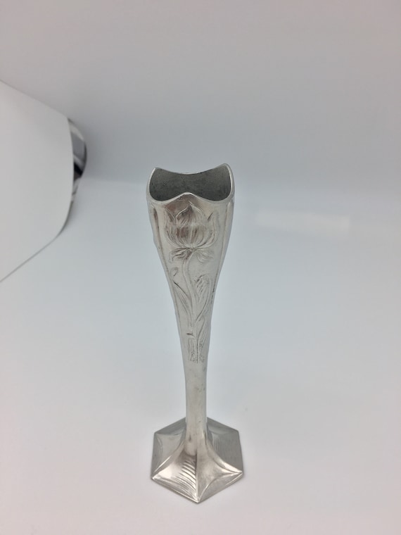 Art Nouveau Vase With Stylized Tulips Motif