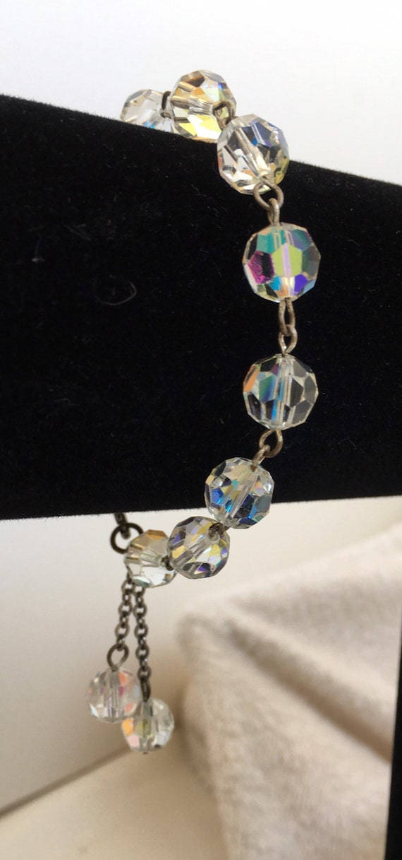 Aurora Borealis crystal bead bracelet - image 3