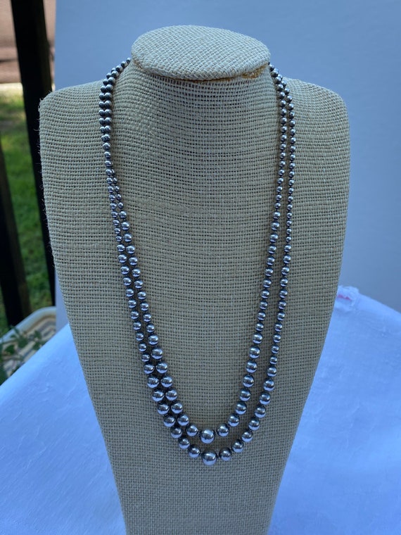 Gorgeous Double Strand of Sterling Silver Pearls