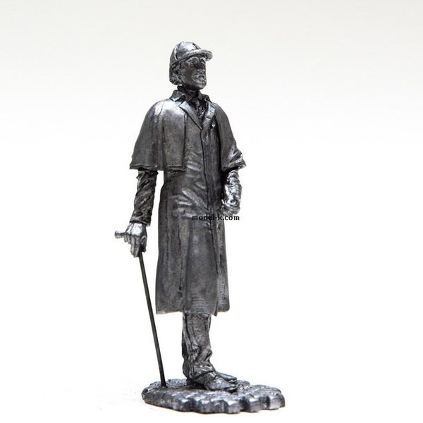 tin 54mm Sherlock Holmes. Sherlock Holmes stories. Sir Arthur Conan Doyle 1:32 Scale Metal Figurine