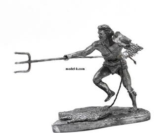 Gladiador romano de 54 mm com tridente