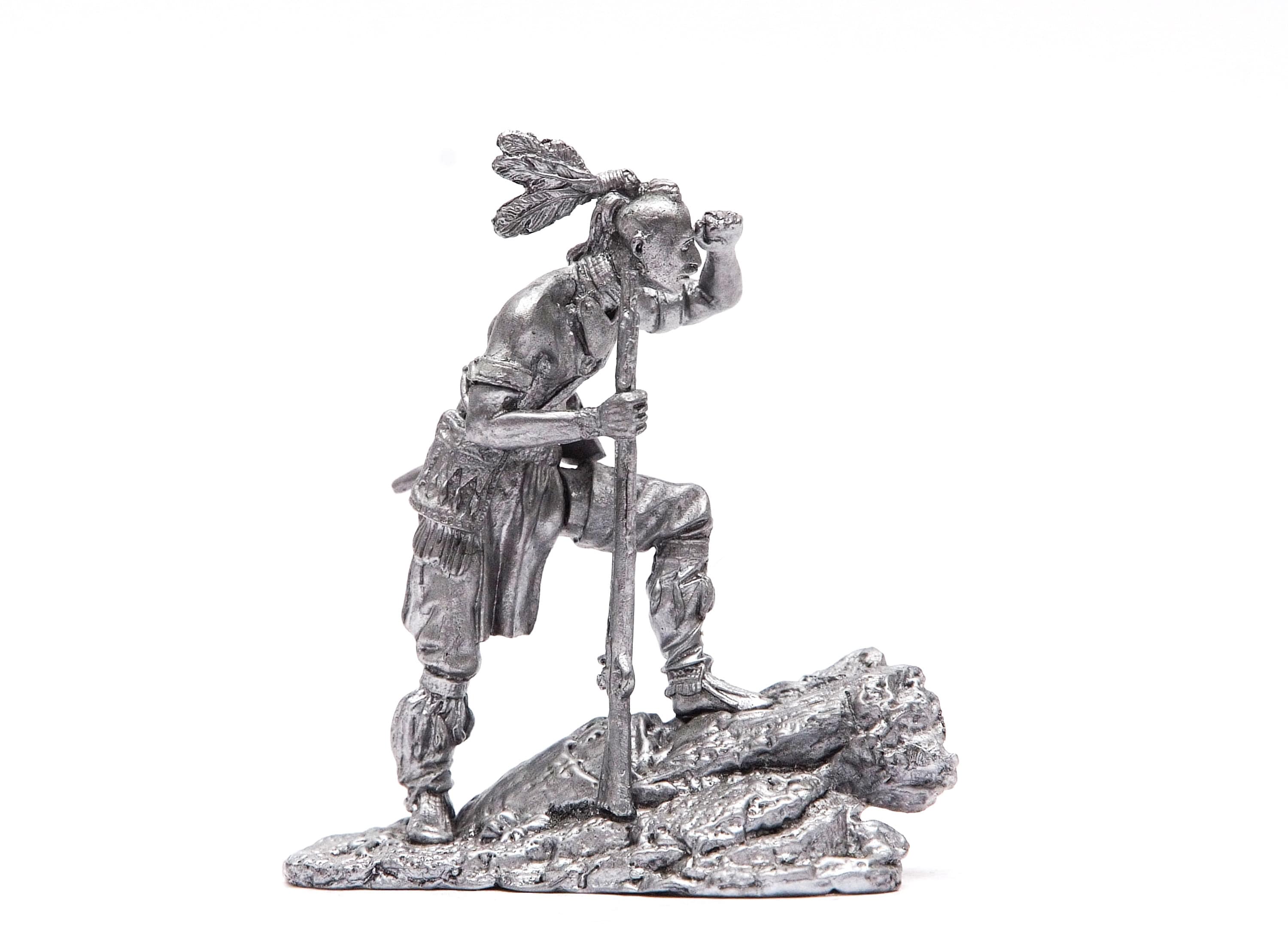 tin 54mm The Golden West. Mohawk Warrior 1:32 Scale Historical Miniature