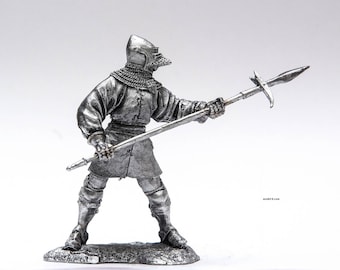 tin 54mm Teutonic Knight 14th Century 1:32 metal