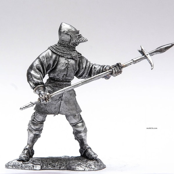 tin 54mm Teutonic Knight 14th Century 1:32 metal