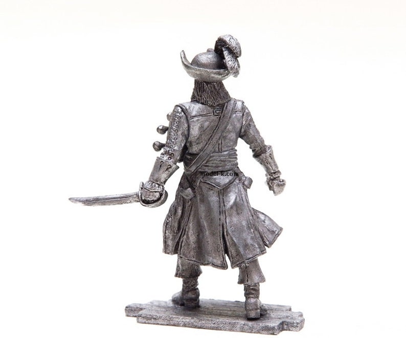 tin 54mm Pirate. Blackbeard figure 54mm image 4