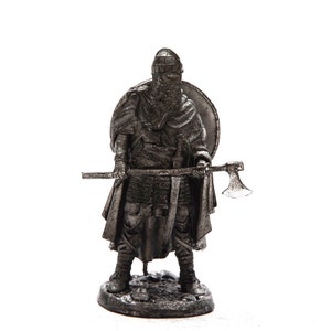 estanho 54mm Inglaterra. Cavaleiro anglo-saxão. Batalha de Hastings.