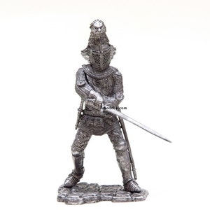 tin 54mm France. Louis de Nevers, Count of Flanders. 14 century 1:32 Scale