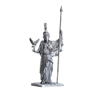 54mm Grecia. Athena Promachos. Dea greca 1:32 Pewter Scultura