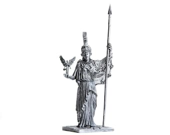 tin 54mm Greece. Athena Promachos. Greek goddess 1:32 Pewter Sculpture