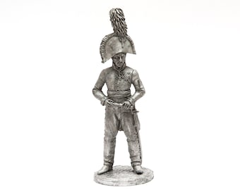 tin 54mm Napoleonic. Lieutenant General Prince P.I. Bagration. Russia 1805 1:32 Scale Pewter Sculpture