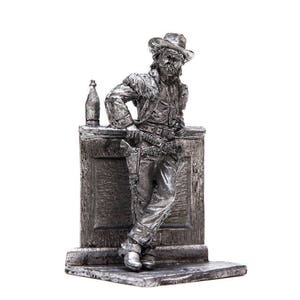 Zinn 54mm USA. Buffalo Bill Figur im Maßstab 1:32