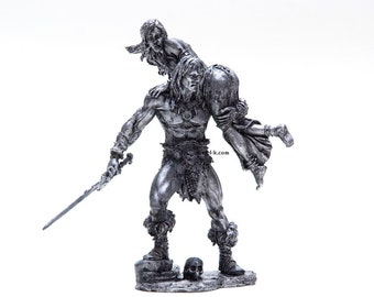 tin 75mm Barbarian and the Lost Princess 1:24 Scale Figure