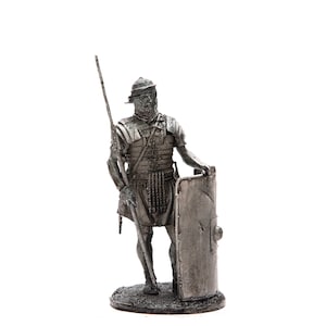 tin 54mm . Rome.  Roman Legionnaire 1st cent. AC 1:32 Metal Sculpture