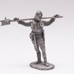 tin 54mm Swiss guardsman with a halberd 1:32 Scale Miniature