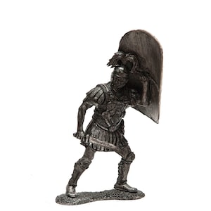 tin 54mm Rome. Centurion Legio X Fretensis Slag bij Munda 45 n.Chr. 1:32 Schaal Tinnen Sculptuur