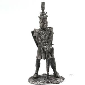 Zinn 54mm Krieger Französisch König-Kreuzfahrer Louis 9.-13. Jahrhundert