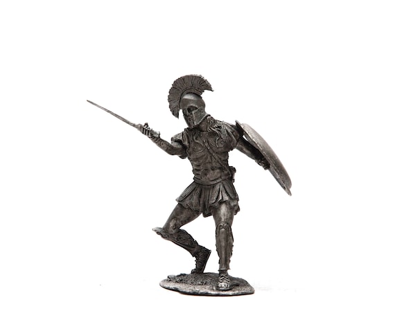 ブリキ製 54mm ギリシャ。スパルタ重装歩兵。アテネとスパルタの戦い