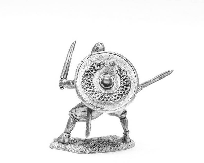 Tin 54mm Viking Metal Figurine Etsy