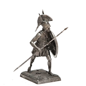 tin 54mm Rome. Etruscan Warrior V cent. BC  1:32 Scale Pewter Sculpture