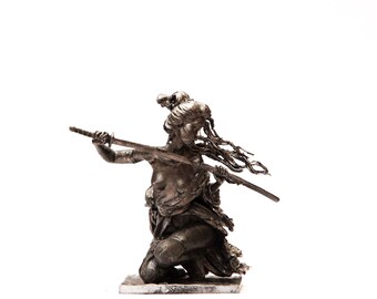 75mm Geisha metal figure. Pewter Miniature