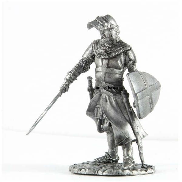 54mm Knight Figure Crusades. Hospitaller. 14c. AD