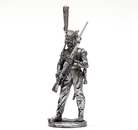 tin 54mm France Grum-major of Guard Grenadiers 1st Regiment Orchestra 1805 yr 