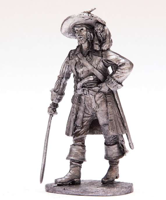 Tin 54mm Pirate Hector Barbossa. Pirates of the Caribbean - Etsy