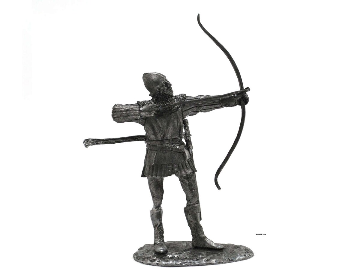 Tin 54mm French Archer Metal Figurine 132 Scale Etsy