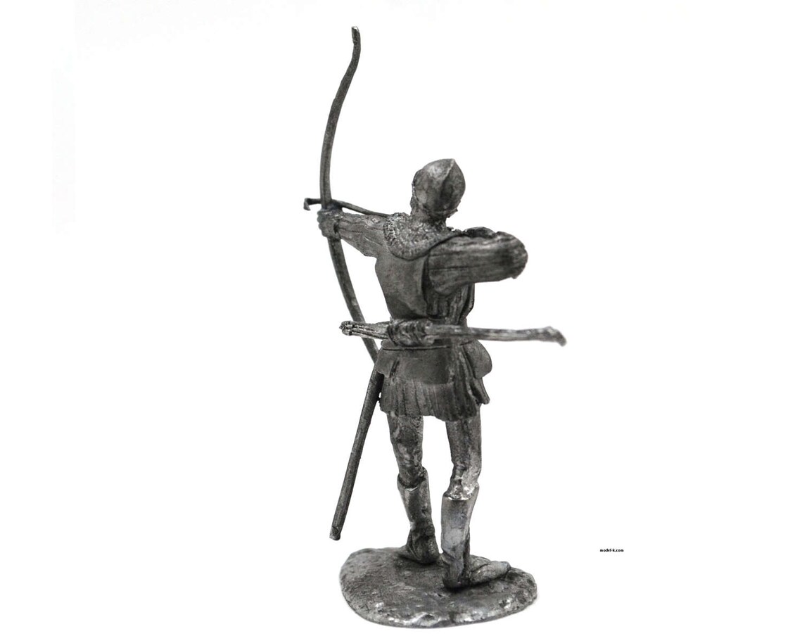 Tin 54mm French Archer Metal Figurine 132 Scale Etsy