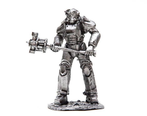 54mm Tin Figurine T 45 Power Armor Fallout 4 Etsy