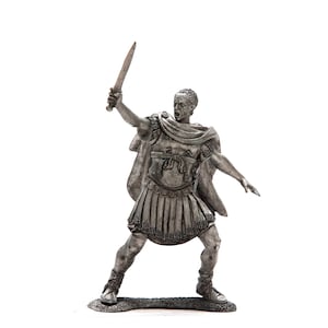 tin 54mm . Gaius Julius Caesar. Battle of Munda 17 March 45 BC 1:32 Metal Sculpture