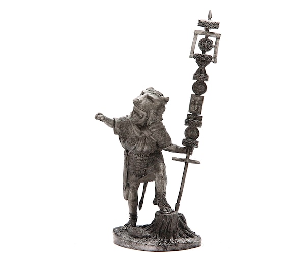 Tin Toy Soldier Assembled Unpainted Roman signifer 54mm 1/32 miniature 