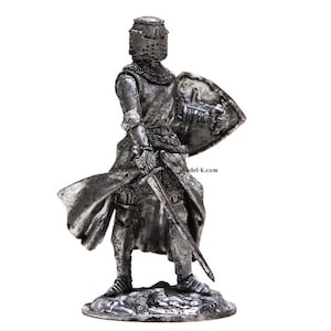 tin 54mm English Knight 14 Century Metal Miniature