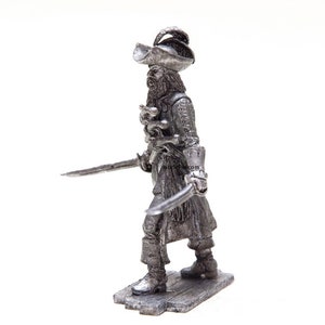 tin 54mm Pirate. Blackbeard figure 54mm image 2