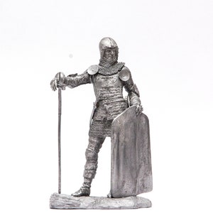 tin 75mm Teutonic knight Tannenberg 1410 Pewter Sculpture