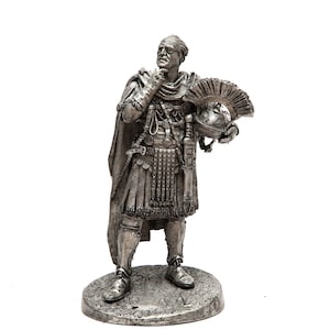 blik 54mm Rome. Romeinse Centurion 166-180 jaar n.Chr. Marcomannenoorlog Schaal 1:32 Tinnen sculptuur