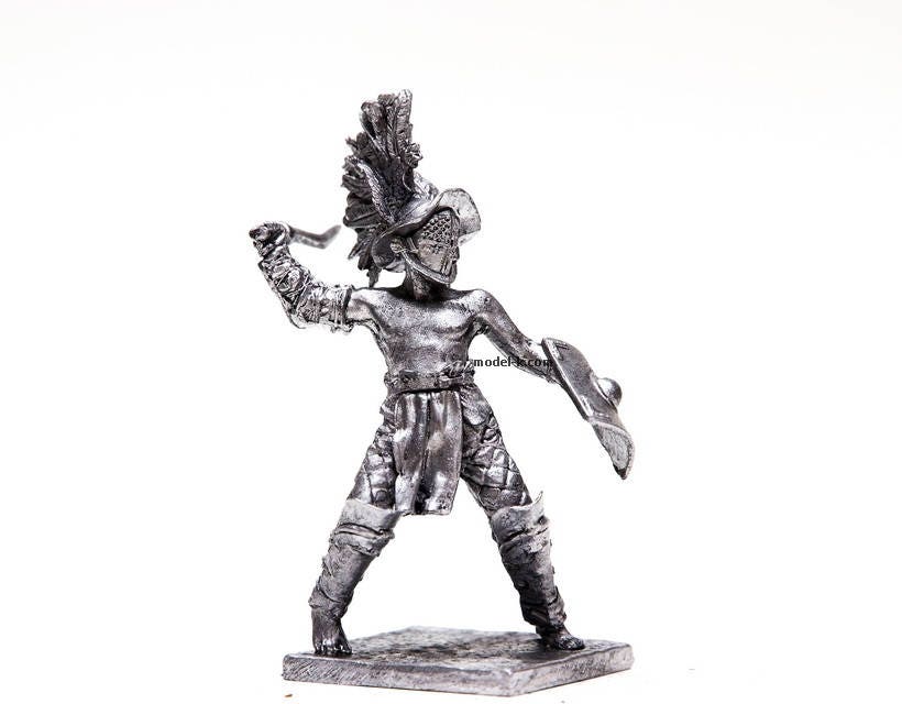 Figurine Clairet Starlux - Gladiateur Romain Antique - Plastique Peint (endommagé)