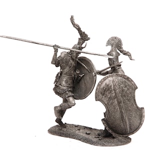 ブリキ製 54mm トロイア戦争。アキレス vs.ヘクトル 紀元前 1240 ～ 1230 年 1:32