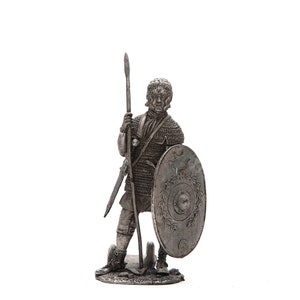 tin 54mm . Roman Auxiliary Cavalryman 2nd cent. AC 1:32 Pewter Sculpture