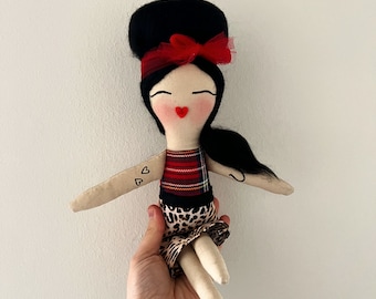 Handcrafted Amy Winehouse Heirloom Doll