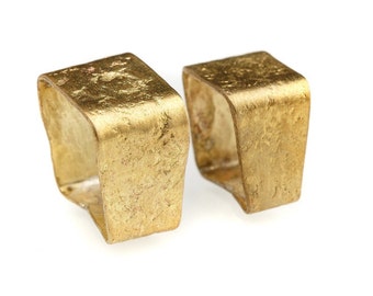 Ring, square, bronze, gold, texture, sand, jewelry, jewelry, unique piece, handcraft, handmade, gift, original, alternative, new