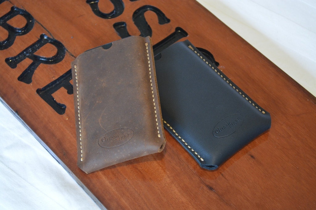 Hand-Crafted Leather Phone Pouch - Hand-Crafted Leather Phone Pouch