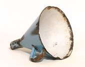 Blue Enamel Funnel - Mid Century Enamel Classic - Made in France 1930 - Industrial Home Decor - Rustic Kitchen - French Country Home Decor