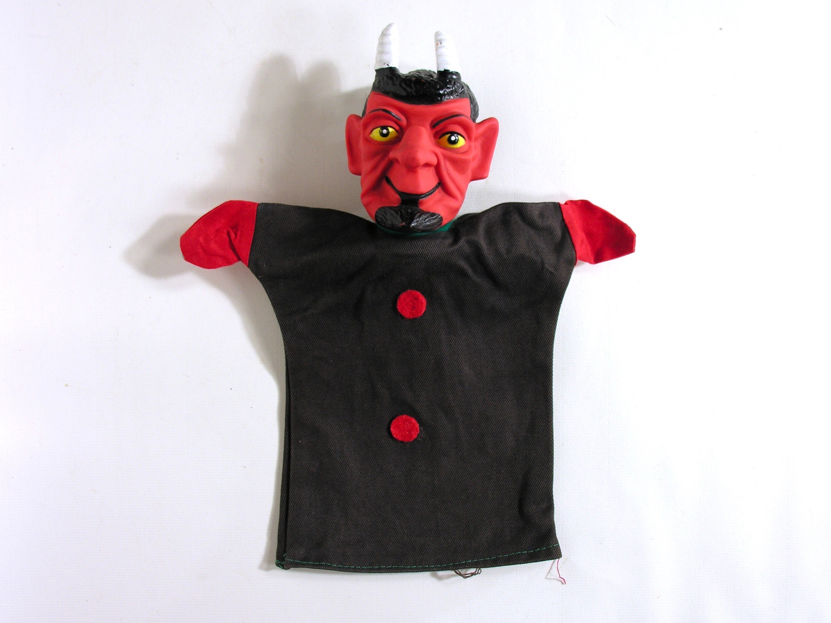 vintage devil hand puppet