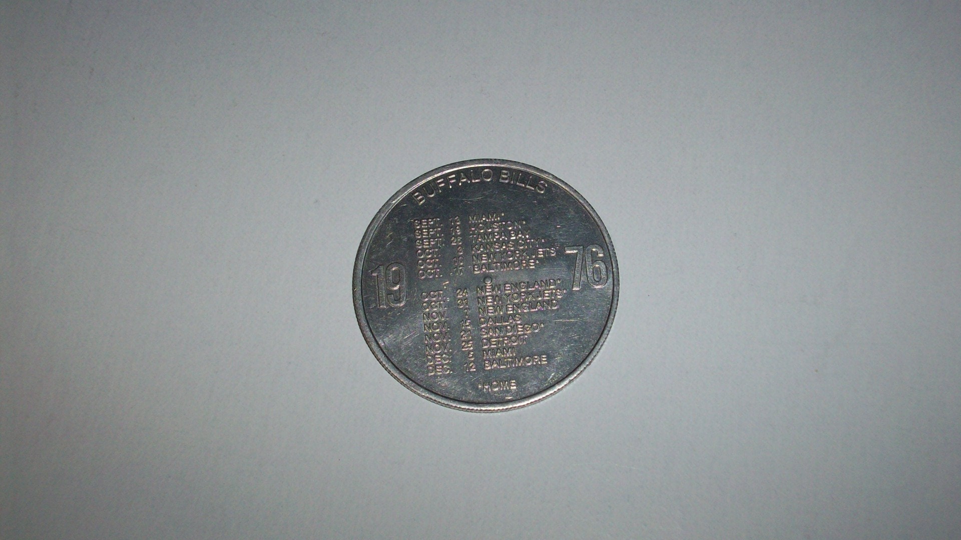 1976 Pinch Scotch Whisky Advertising Spinner Buffalo Bills Schedule Etsy