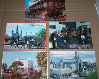 90s Postcard lot 5 New Orleans city views